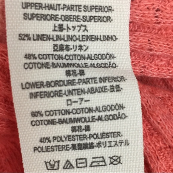 Free People Ombré Mixed Print Orange Top Sz XS - Picture 7 of 8